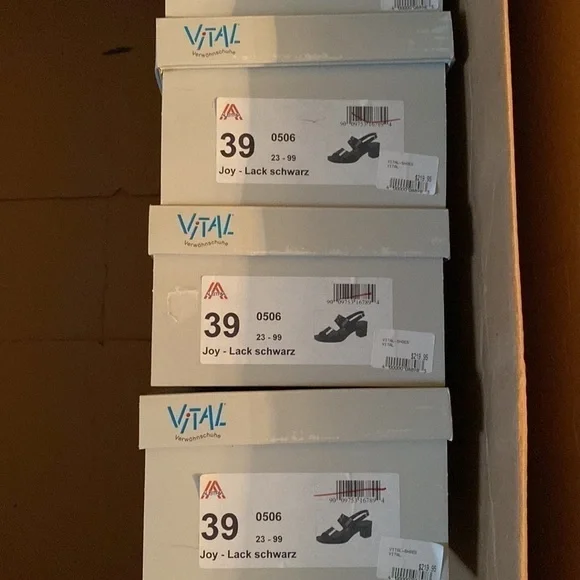 Vital Shoes Joy Lack Schwarz black comfort sandals - Picture 10 of 11